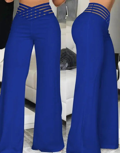 Elegant High Waist Wide Leg Bootcut Pants