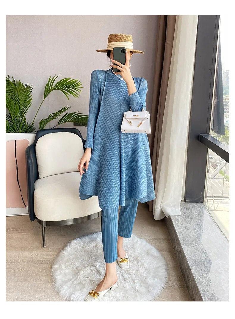 Two Piece Set New Loose Casual Lace Long with Pencil Pant