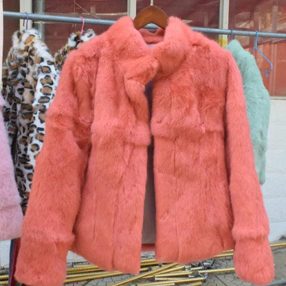 Natural Rabbit Fur Coat