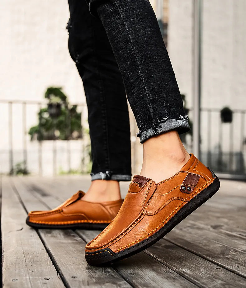 Soft Leather Comfortable Casual Loafer Men Shoes