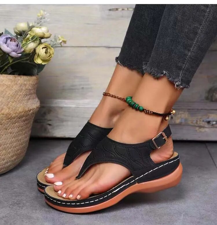 Low Heel Lightweight Flip Flops Casual Sandals