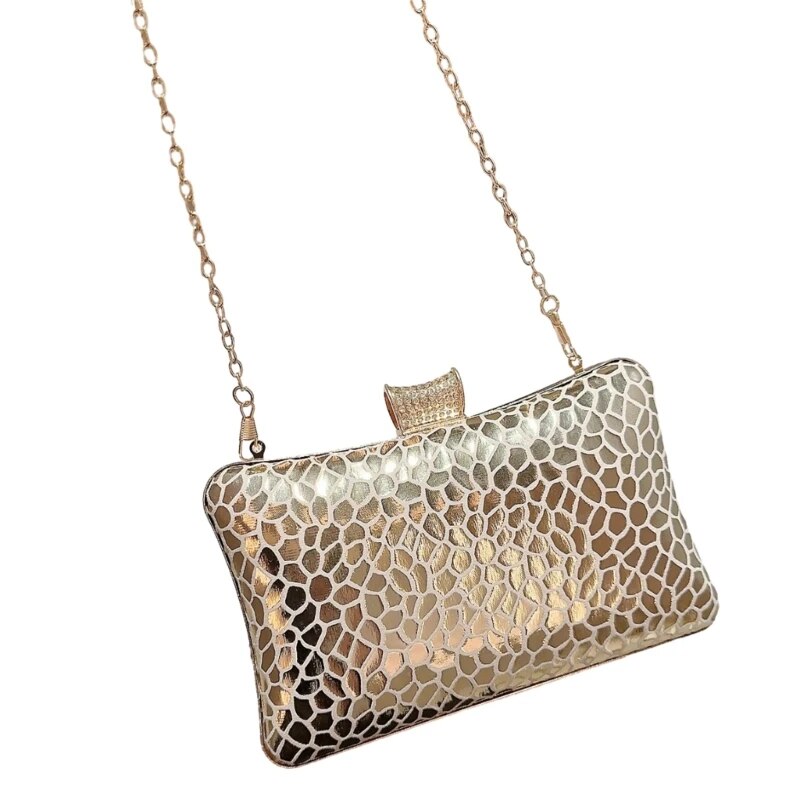 Evening Glitter Elegant With Chain Shoulder Clutches