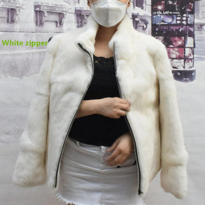 Natural Rabbit Fur Coat