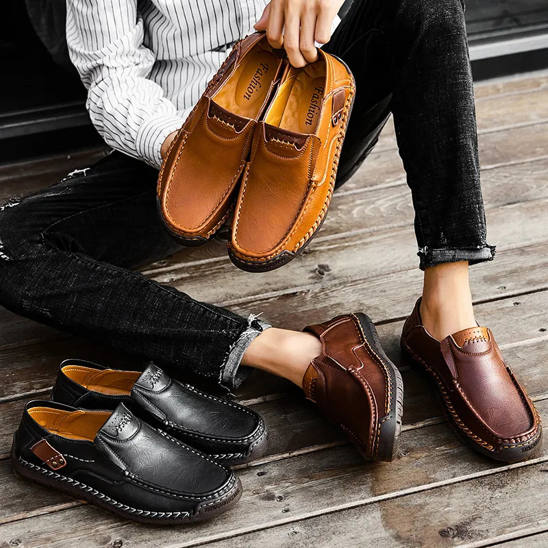 Soft Leather Comfortable Casual Loafer Men Shoes