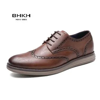 Leather Casual Lace-up Dressy shoes For Men