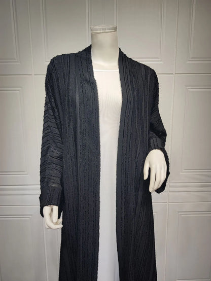 Light Abaya Solid Striped Retro Middle Eastern Saudi Style