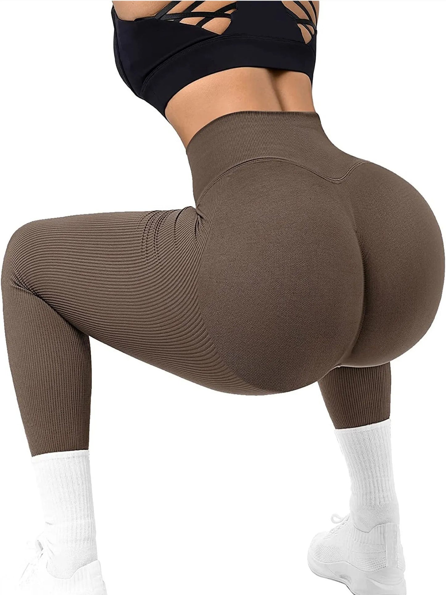 Seamless High Waist Push Up Yoga Pants Gym Fitness Leggings