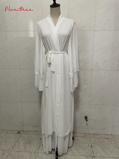 Chiffon Abaya Casual With Belt NO Scarf