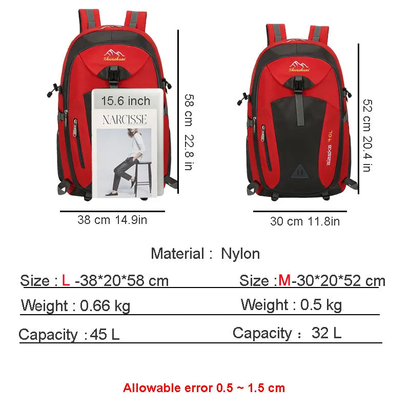 Backpack Nylon Waterproof Casual Travel Backpack Hiking Camping