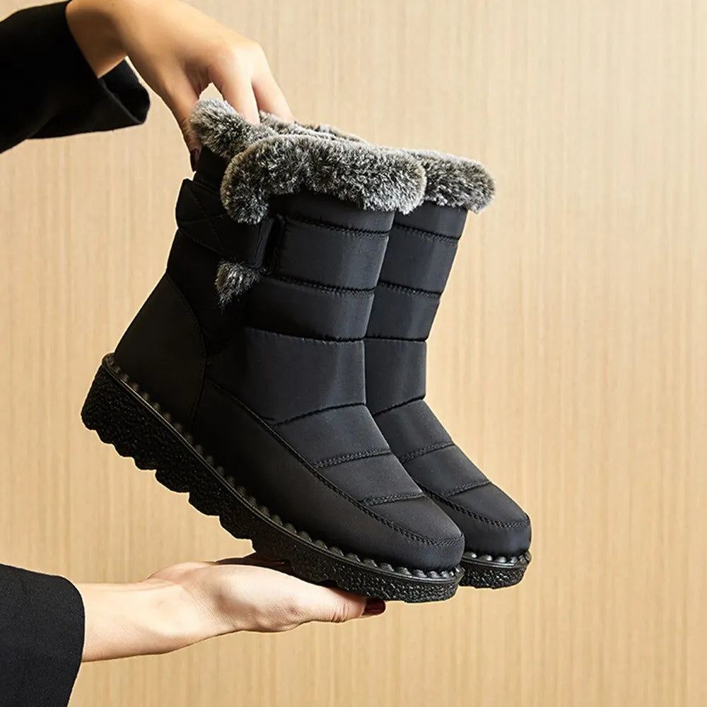 Waterproof Winter Faux Fur Snow Warm Cotton Ankle Boots