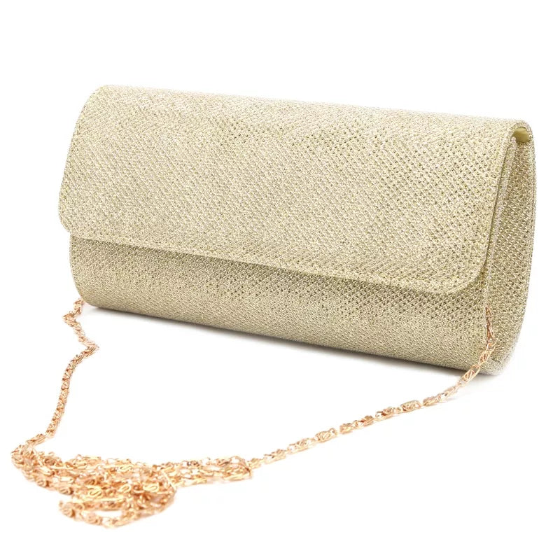 Luxury Chain Crossbody Envelope Shiny Clutch