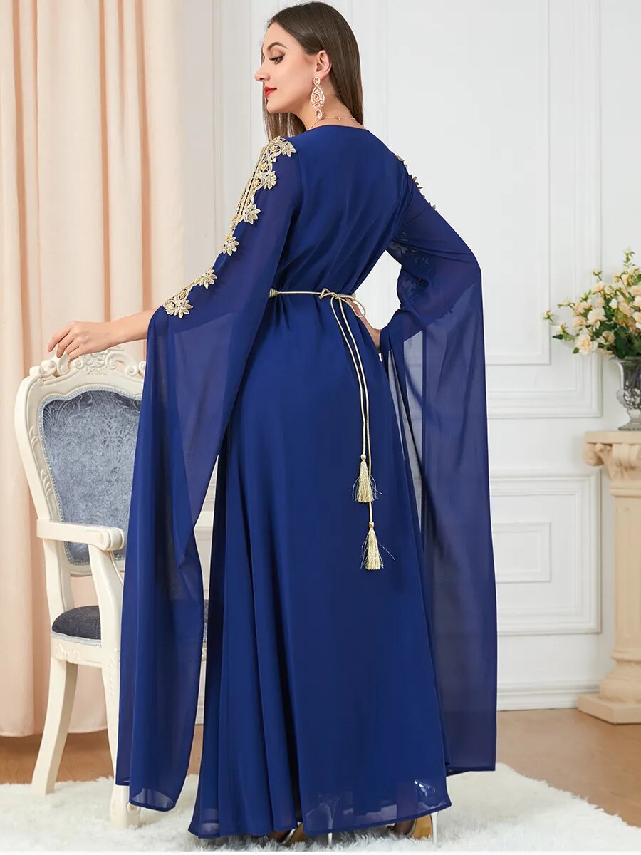 Moroccan Abaya Long Sleeve Kaftan Abaya Embroidery