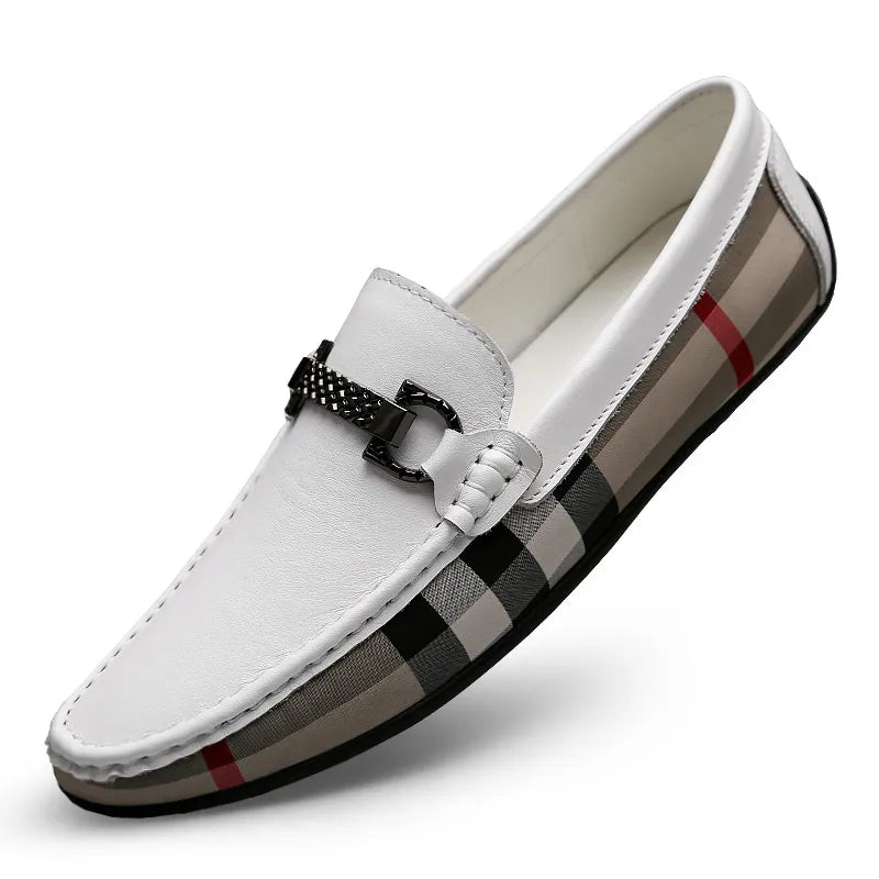 Men's Leather Patchwork Loafer Shoes