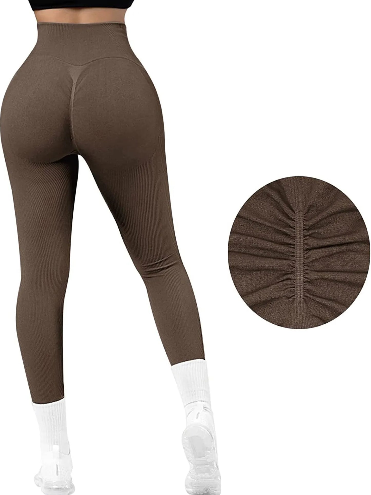 Seamless High Waist Push Up Yoga Pants Gym Fitness Leggings