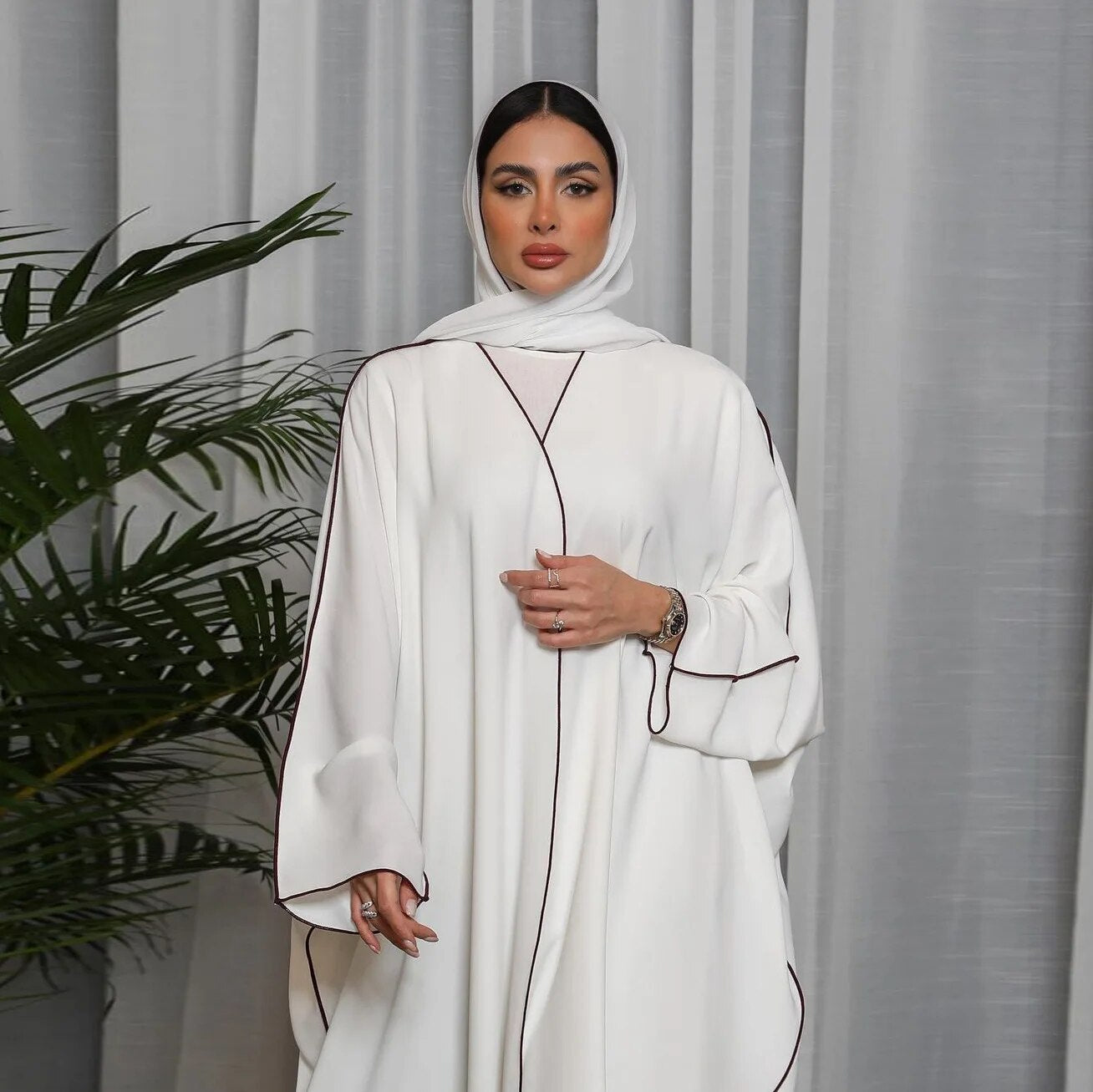 Abaya Dress 2 Piece Set Saudi Style Kaftan