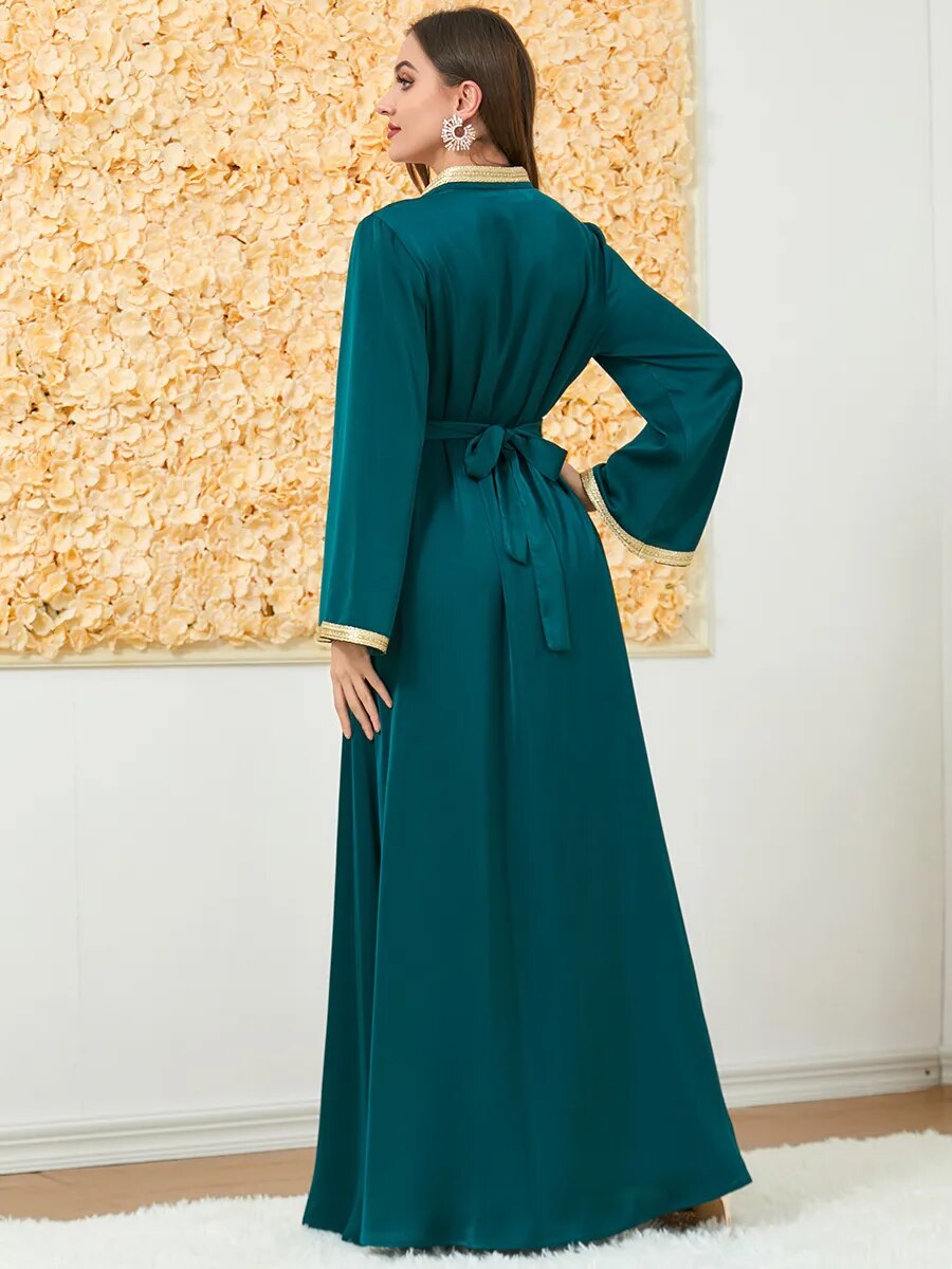 Two Piece Abaya With Long Dress Moroccan Caftan Djlabiya