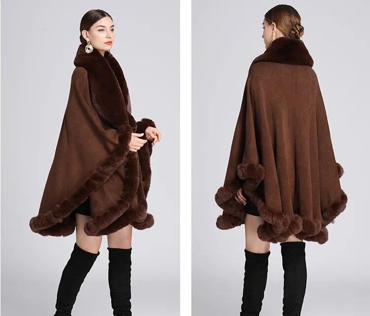 Europe America New Imitation Otter Rabbit Fur Collar Hooded Imitation Cashmere