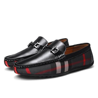 Men's Leather Patchwork Loafer Shoes