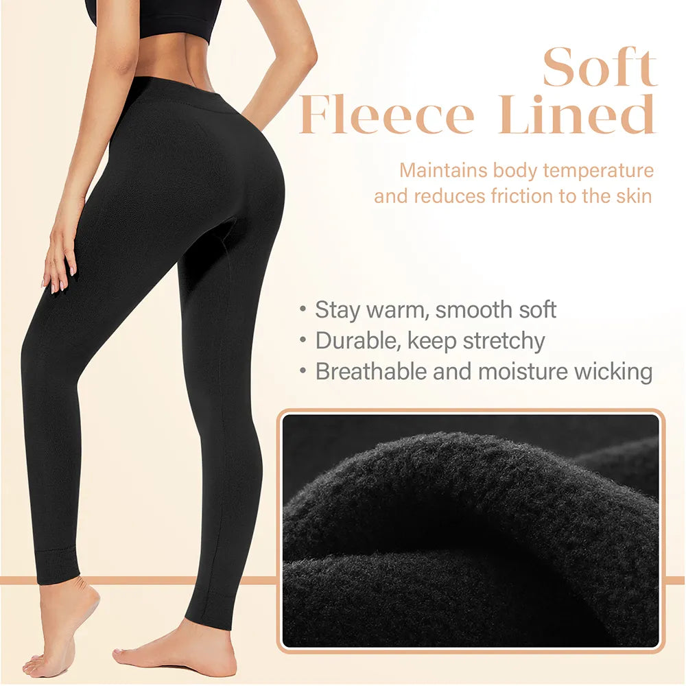 Winter Thermal Leggings High Waist Tummy Control Body Shaper