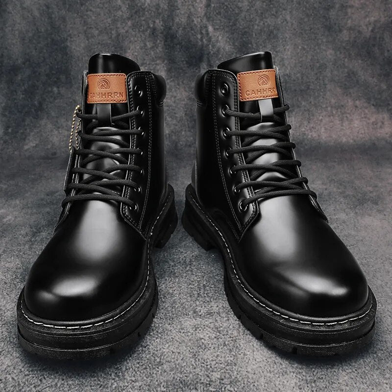 High Top Ankle Lace-Up Retro Boots