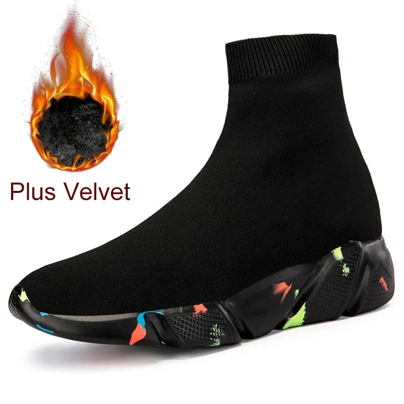 Warm Plush Flexible Sole Sports Breathable Ankle Socks Shoes