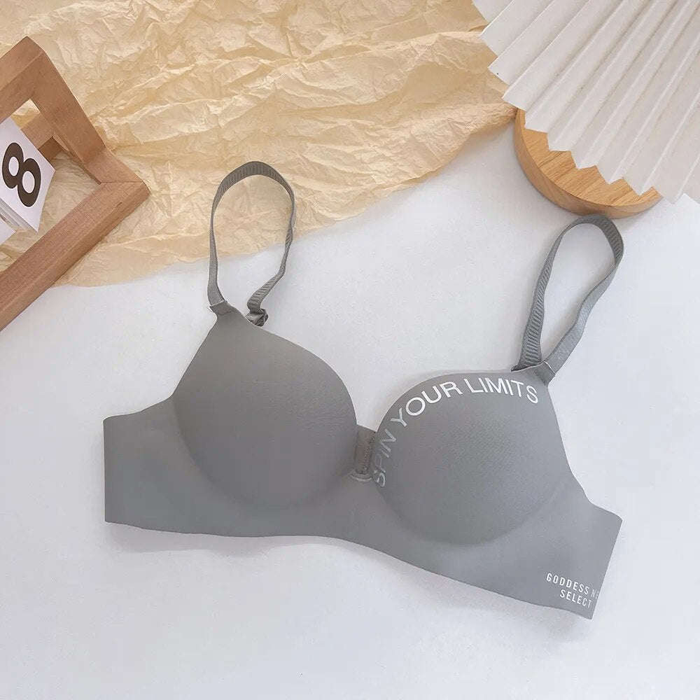 Seamless Bra Push Up Wireless Three Quarters