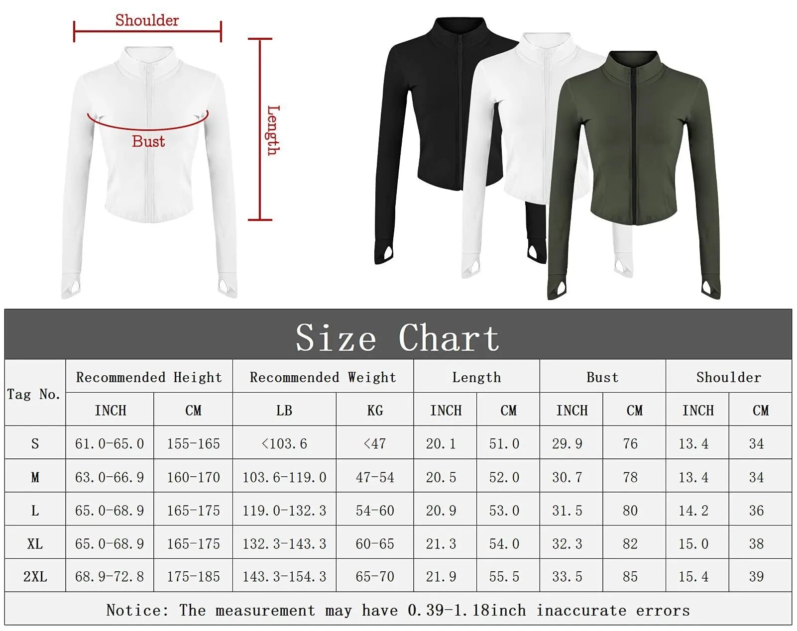 Tracksuit Jacket Slim Fit Long Sleeved Yoga Tops With Thumb Holes