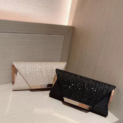 Evening Glitter Elegant With Chain Shoulder Clutches