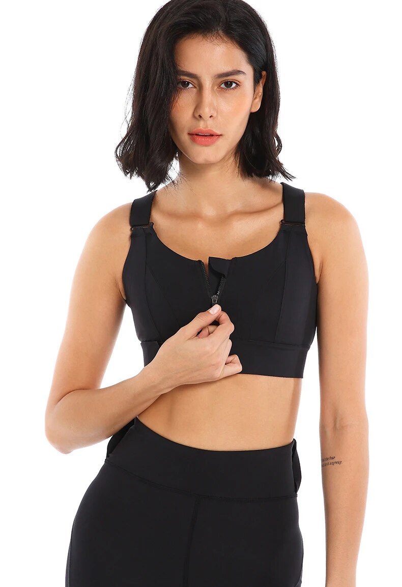 High-strength Sports Bra Small Front Zipper Fitness Vest