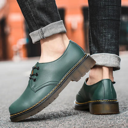 Casual Lace Up Leather Men Shoes