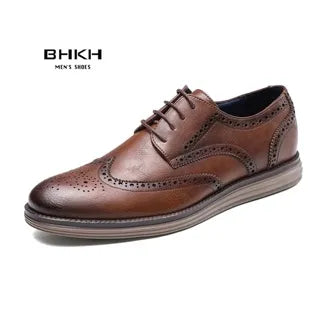 Leather Casual Lace-up Dressy shoes For Men