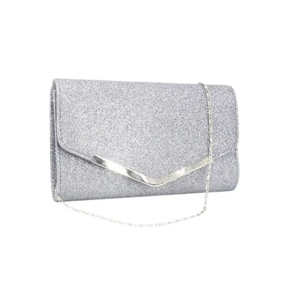 Evening Glitter Elegant With Chain Shoulder Clutches