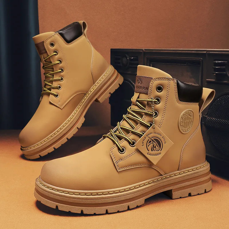 High Top Ankle Lace-Up Retro Boots