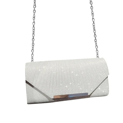 Evening Glitter Elegant With Chain Shoulder Clutches