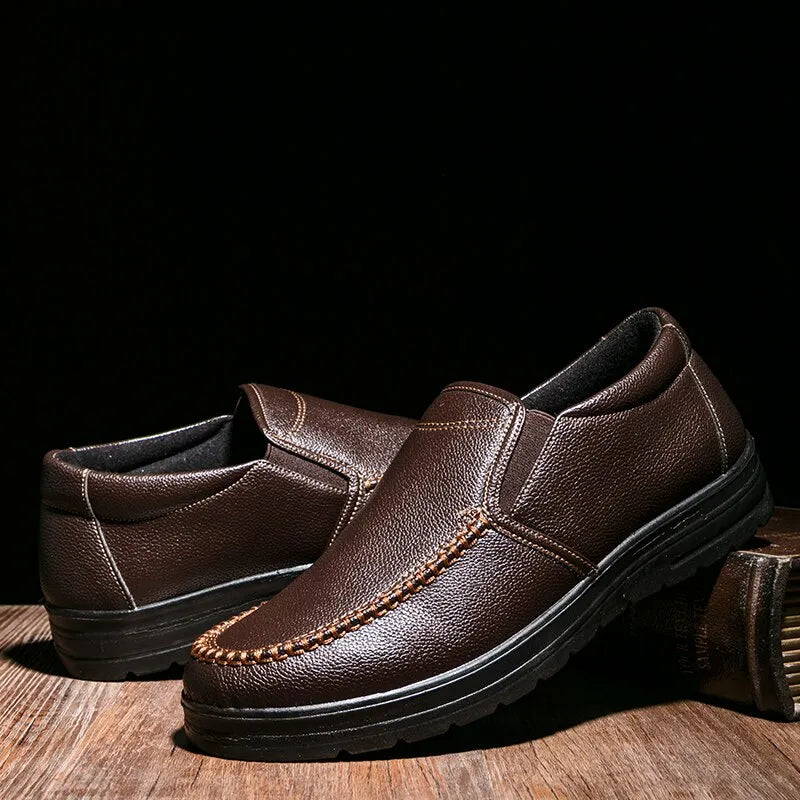 Men Loafers Light Leather Casual Comfortable Shoes