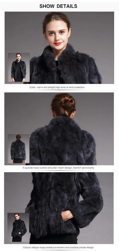 Natural Rabbit Fur Coat