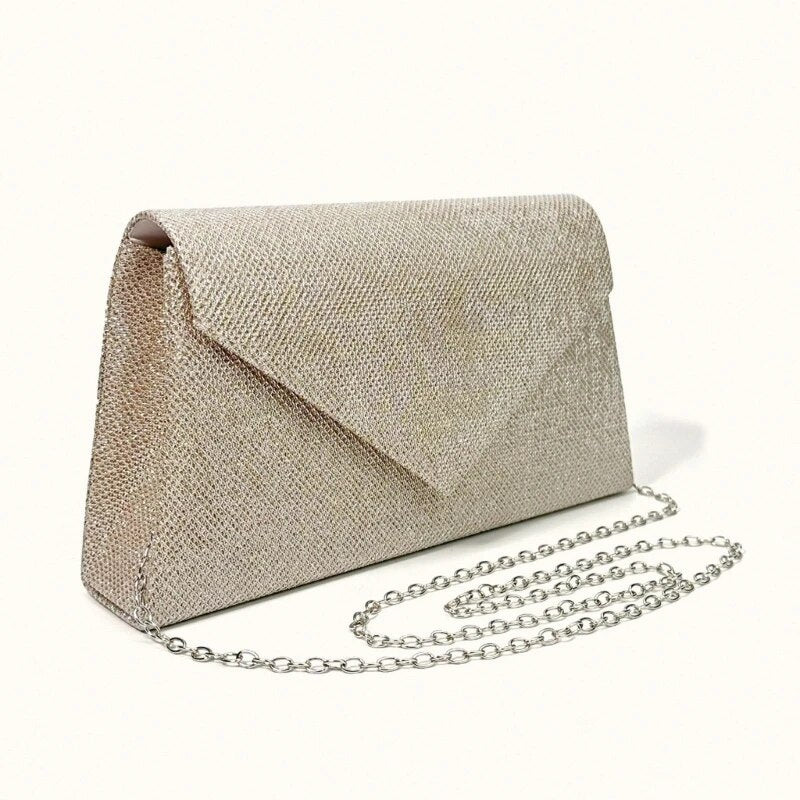 Evening Glitter Elegant With Chain Shoulder Clutches