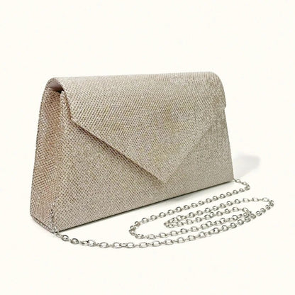 Evening Glitter Elegant With Chain Shoulder Clutches