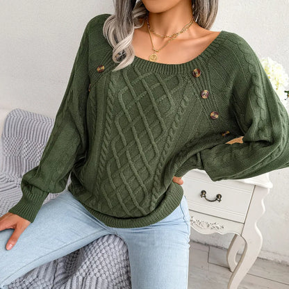 Knitted Pullover Casual Knitwear Long Sleeves Warm Sweater