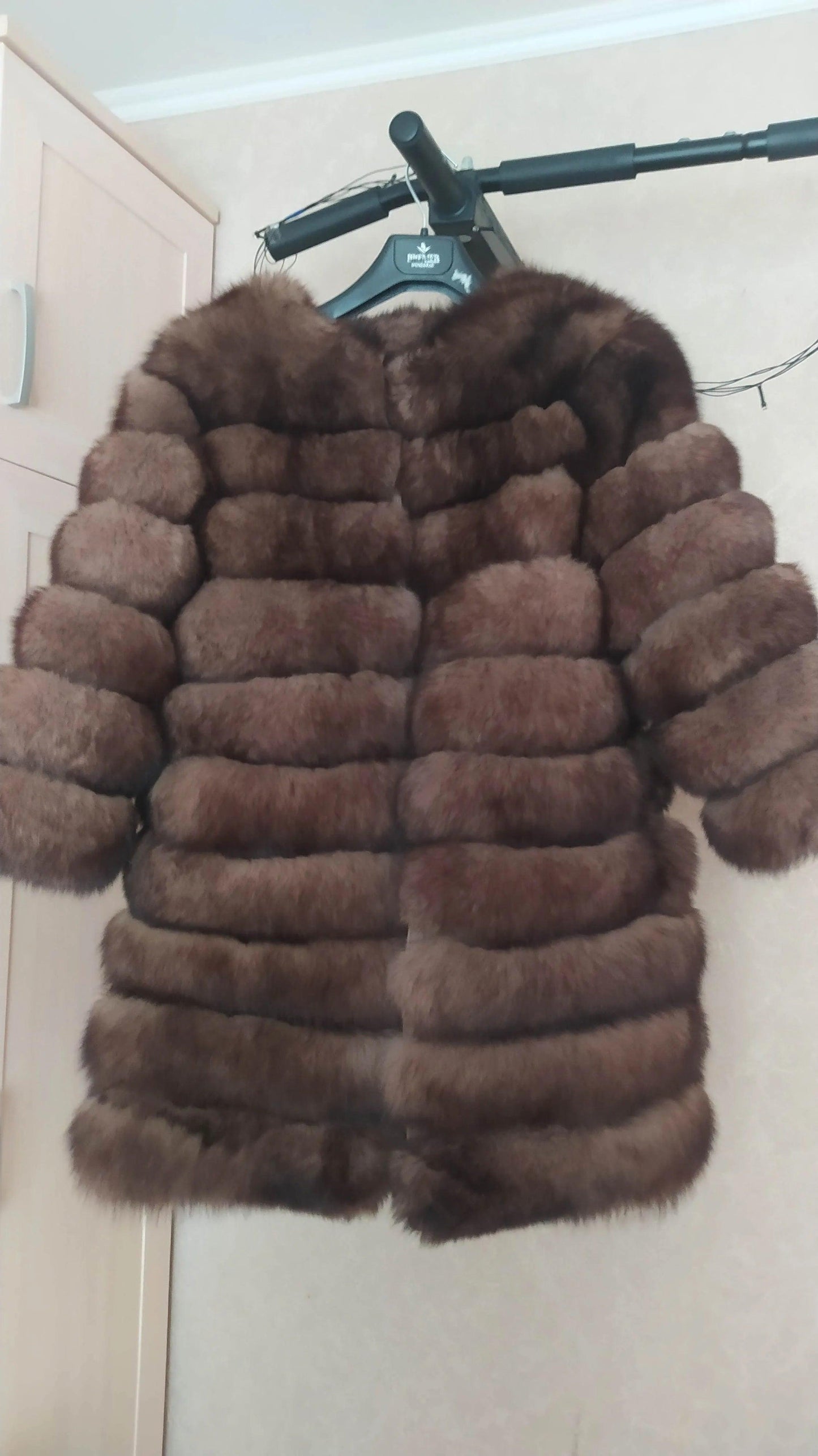 Fox fur down coat high quality