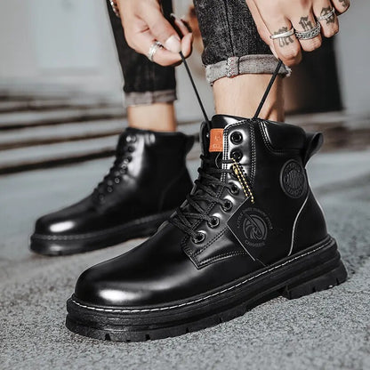 High Top Ankle Lace-Up Retro Boots