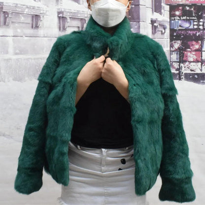 Natural Rabbit Fur Coat