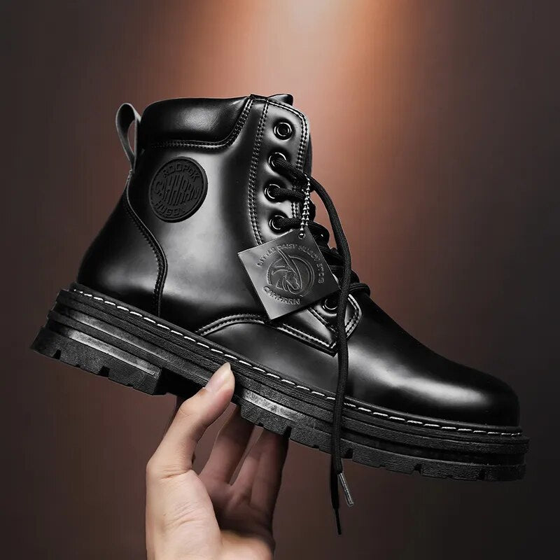 High Top Ankle Lace-Up Retro Boots