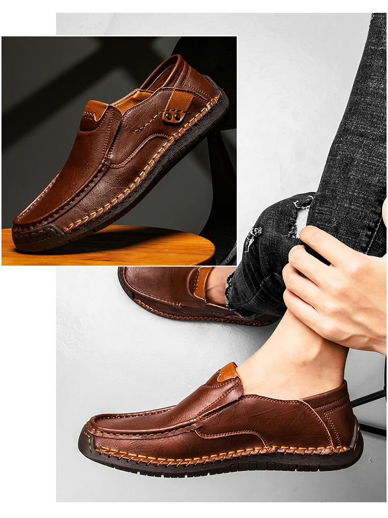 Soft Leather Comfortable Casual Loafer Men Shoes