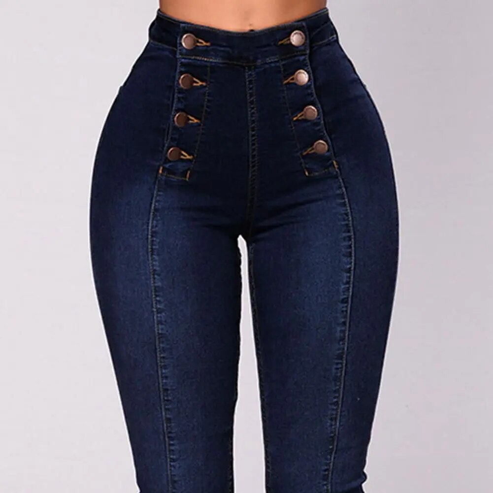 Ripped skinny denim casual pencil Jeans