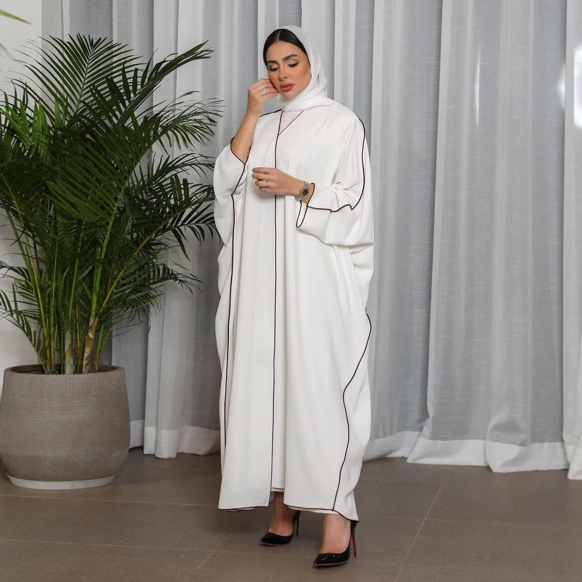 Abaya Dress 2 Piece Set Saudi Style Kaftan