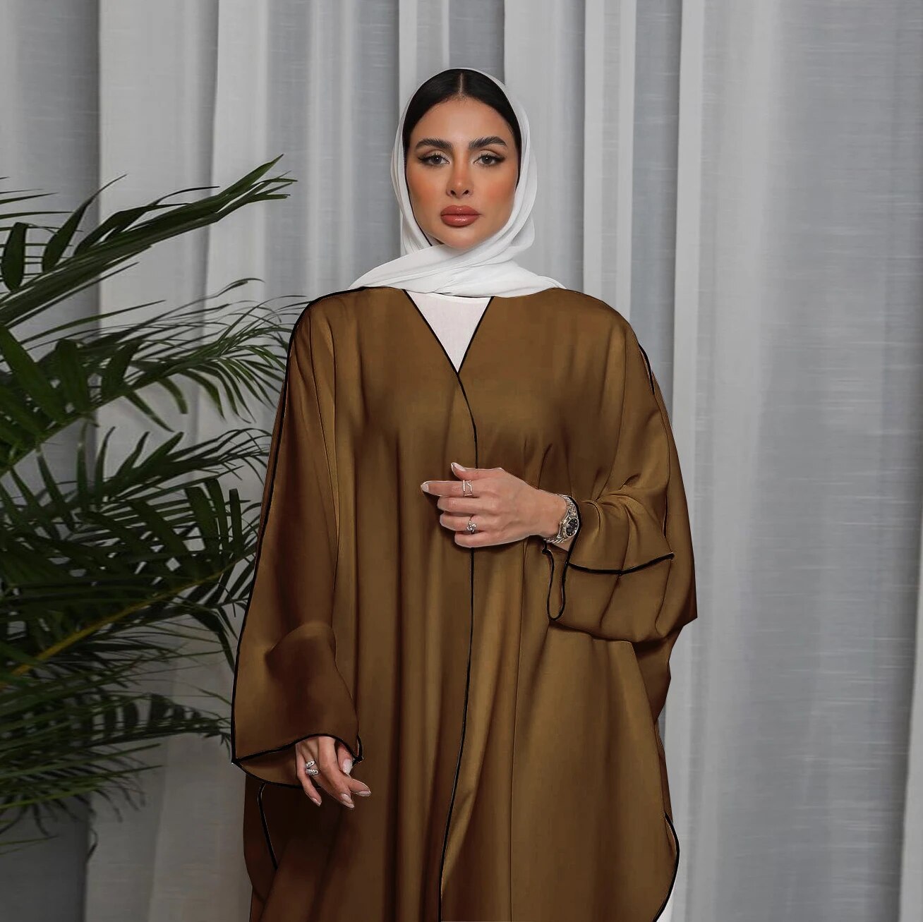 Abaya Dress 2 Piece Set Saudi Style Kaftan