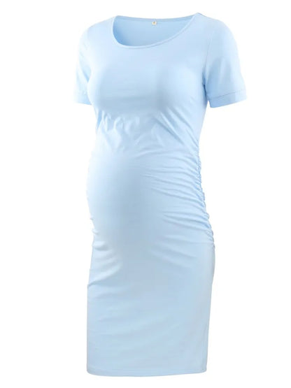 Maternity Dresses Bodycon Casual Short Sleeve