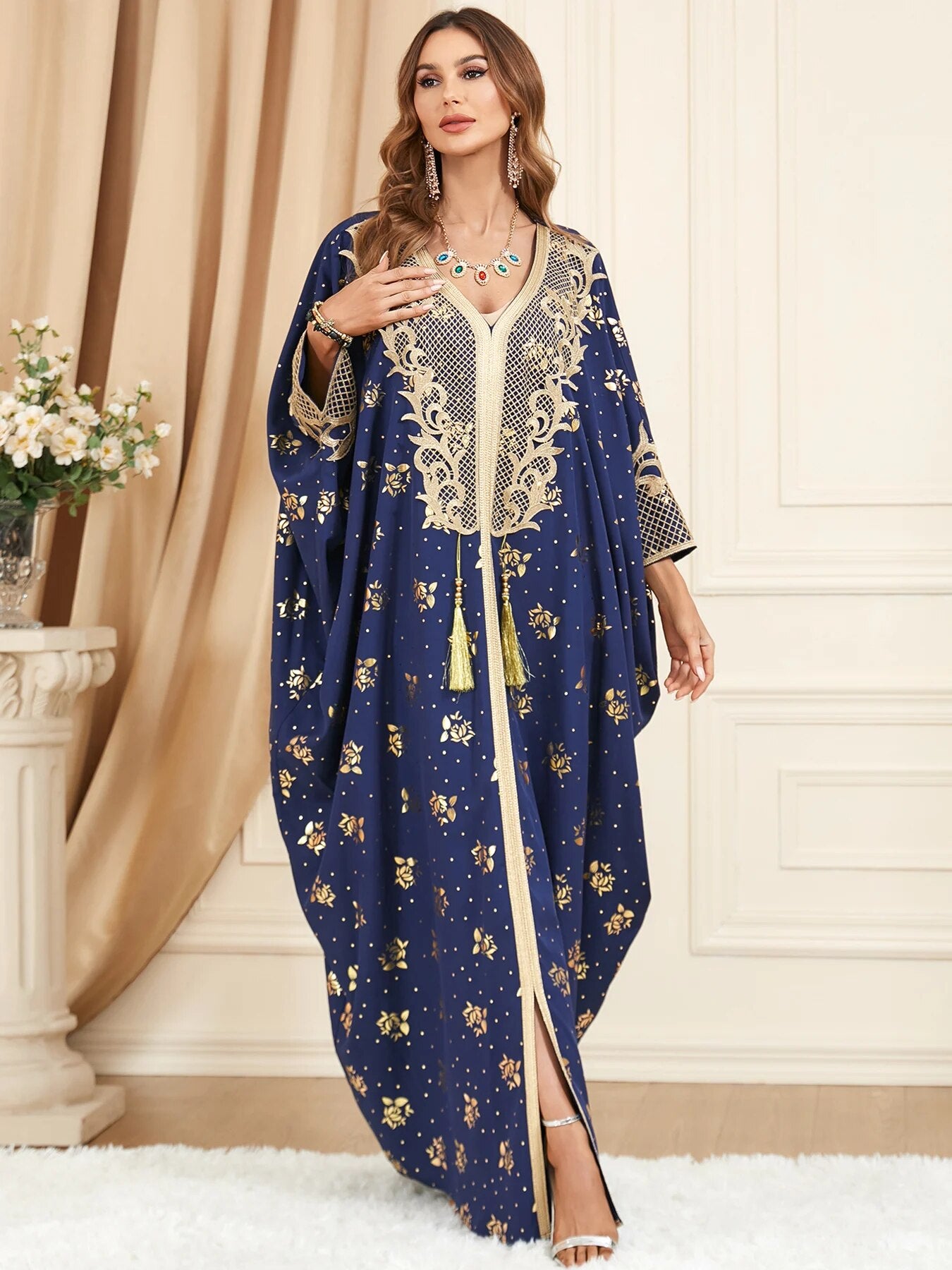 Luxury Loose Moroccan Style Kaftan Jlabiya Abaya