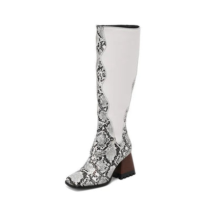 Women Classic High Knee Zipper Boots